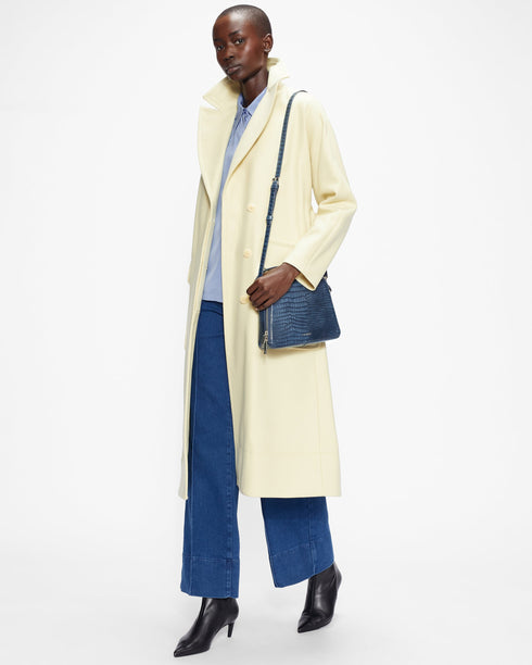<P>Small Croc Detail Top Handle Bag</P>